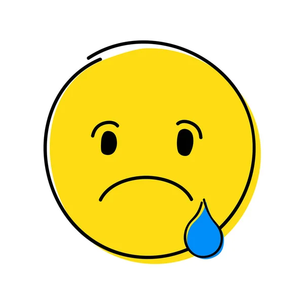 Εικονίδιο Μέσων Κοινωνικής Δικτύωσης Θλιβερή Emoji Διάνυσμα — Διανυσματικό Αρχείο