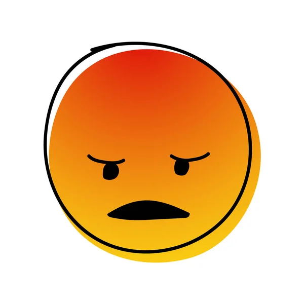 Social media icon - angry emoji. Vector.