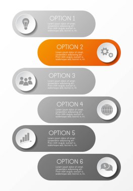 Gri Infographic şablonu ile kutsal kişilerin resmi. Vektör.