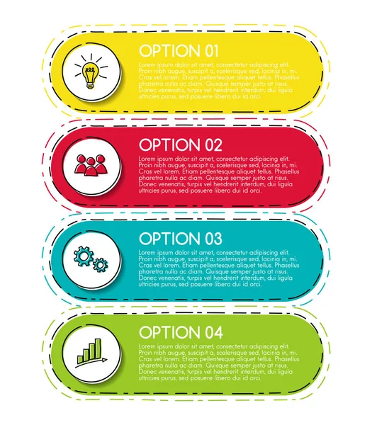 Kleurrijke Infographic Met Pictogrammen Bedrijfs Vector — Stockvector