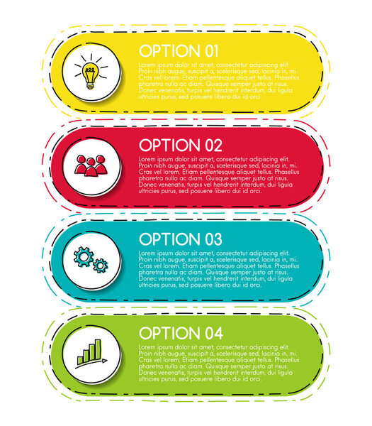 Красочная инфографика с бизнес-иконками. Вектор
.