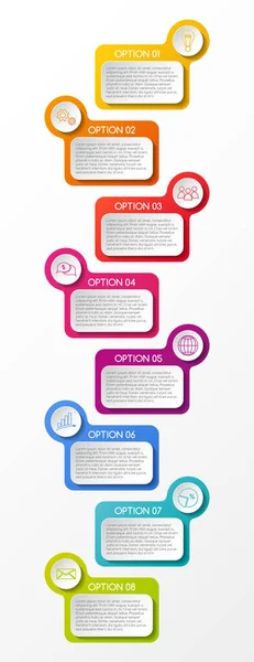 Plantilla Infográfica Con Iconos Negocio Vector — Archivo Imágenes Vectoriales