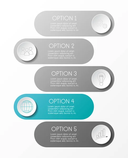 Modello Infografico Con Icone Aziendali Vettore — Vettoriale Stock