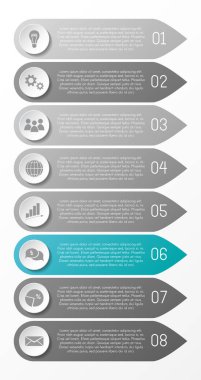 Yer işareti Infographic şablon kavramı. Vektör.