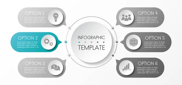 Infograph Business Icons Vector — Stock Vector