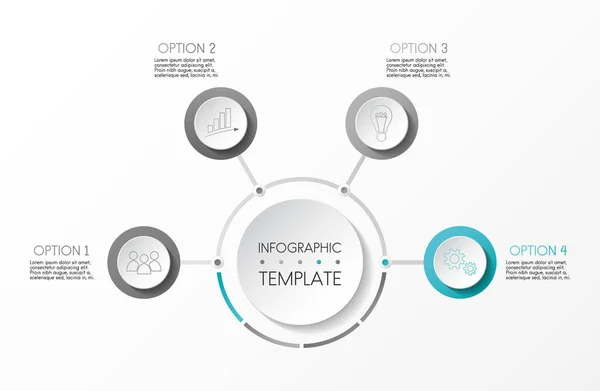 Modelo Infográfico Negócios Vetor — Vetor de Stock