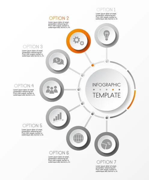 Layout Infográfico Com Ícones Negócios Vetor — Vetor de Stock