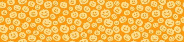 Halloween pumpkins ile sorunsuz doku. Vektör.