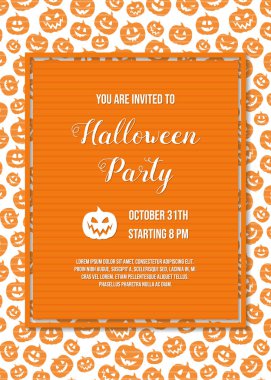 Cadılar Bayramı partisi - davet kavramı. Vektör.