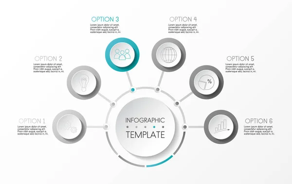 Modelo Infográfico Negócios Vetor — Vetor de Stock