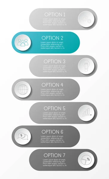 비즈니스 아이콘 Infographic 템플릿입니다 — 스톡 벡터