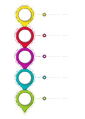 Boş iş zaman çizelgesi - renkli Infographic yerleşimini. Vektör.