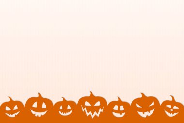 Cadılar Bayramı - poster tasarımı kabaklar siluetleri ile. Vektör.