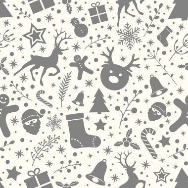 Noel duvar kağıdı dekorasyon - sorunsuz doku ile. Vektör.