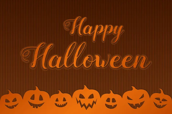 Halloween Tök Üdvözlet Háttér Fogalmának Vektor — Stock Vector