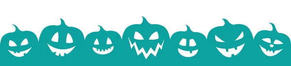 Halloween Koncepce Panoramatické Banner Dýně Vektor — Stockový vektor