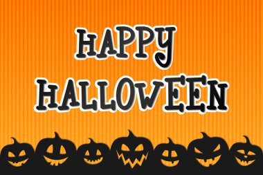 Cadılar Bayramı Balkabağı ve selamlar arka plan kavramı. Vektör.