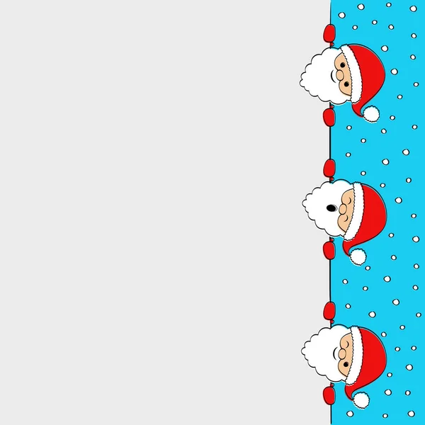 Fundo Natal Com Papai Noel Engraçado Copyspace Vetor — Vetor de Stock