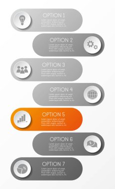Gri Infographic şablonu ile kutsal kişilerin resmi. Vektör.