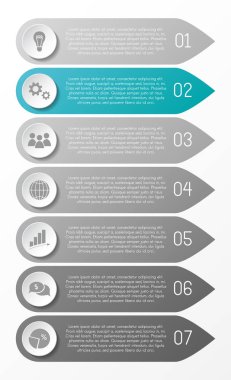 Yer işareti Infographic şablon kavramı. Vektör.