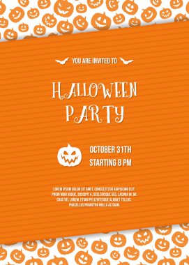 Cadılar Bayramı partisi - davet kavramı. Vektör.