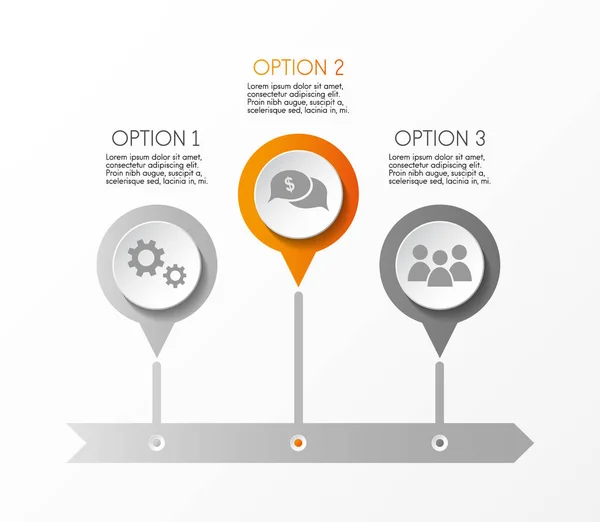 Infographic Sjabloon Business Tijdlijn Vector — Stockvector