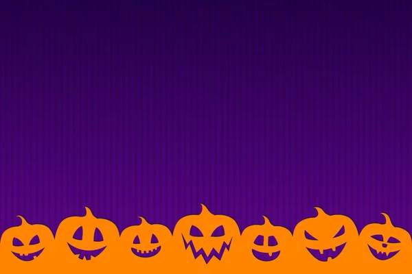 Concept Van Halloween Achtergrond Met Pompoenen Copyspace Vector — Stockvector