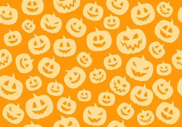 Seamless Pattern Funny Silhouettes Pumpkins Vector — Stock Vector