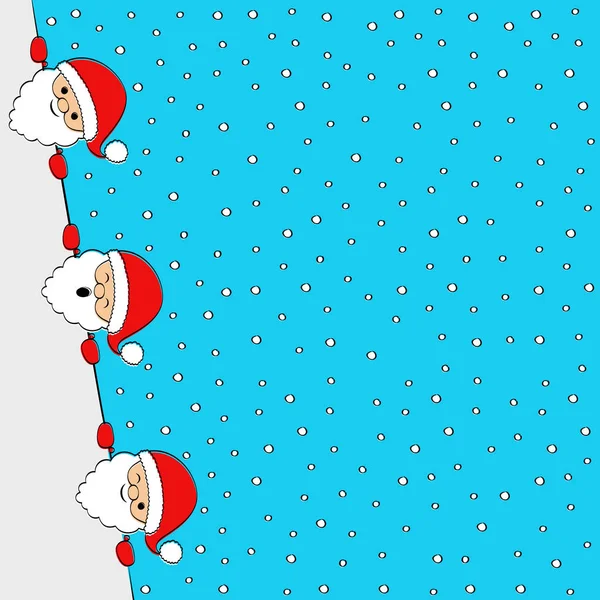 Christmas Greeting Card Concept Funny Santa Claus Vector — Stock Vector