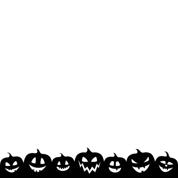 Halloween Conception Affiche Avec Des Silhouettes Citrouilles Vecteur — Image vectorielle