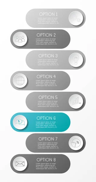 Infographic Template Business Icons Vector — Stock Vector