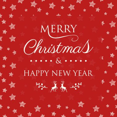 Merry Christmas - dilek Festival süsleri ve yıldız ile. Vektör.