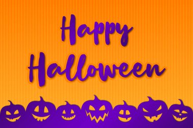 Cadılar Bayramı - poster kabak ile kavramı. Vektör.