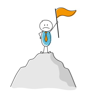 İş illüstrasyon gösteren liderlik kavramı. Vektör.