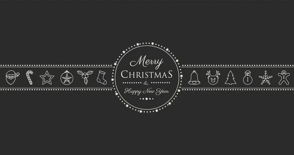 クリスマス カードの装飾品との願い ベクトル — ストックベクタ