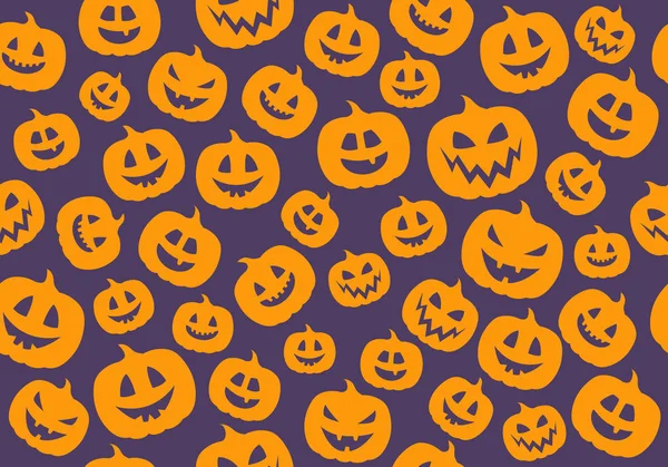 Design Textura Halloween Com Abóboras Vetor — Vetor de Stock