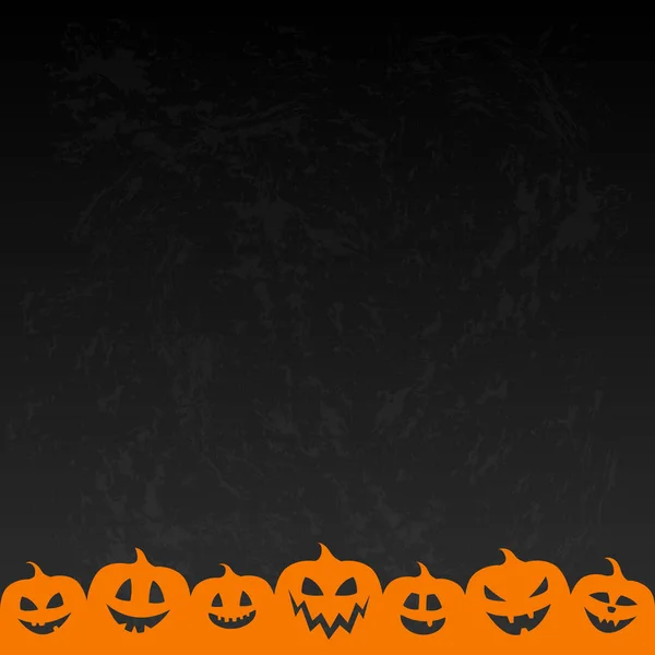 Layout Del Poster Halloween Con Zucche Spaventose Vettore — Vettoriale Stock