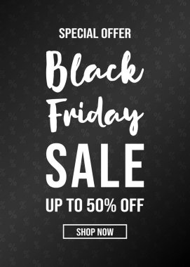 Siyah Cuma satışı el ilanı kavramı. Vektör