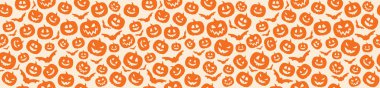 Halloween pumpkins ile doku tasarımı. Vektör.