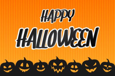 Cadılar Bayramı - poster kabak ile kavramı. Vektör.