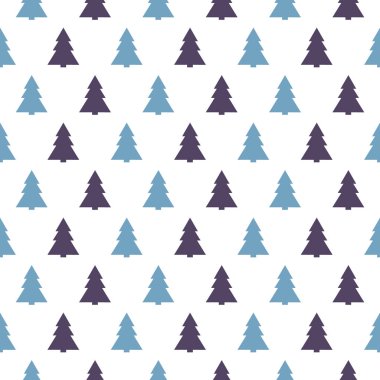 Noel ağaçları ile arka plan. Vektör.