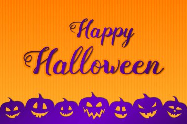 Cadılar Bayramı Balkabağı ve selamlar arka plan kavramı. Vektör.