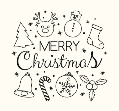 Noel süsler ve dilek ile arka plan kavramı. Vektör.
