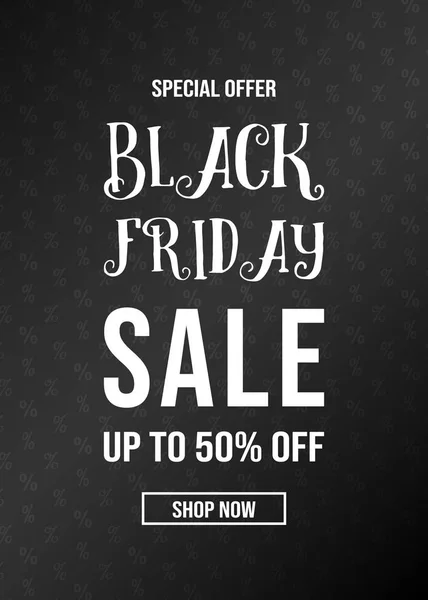 Black Friday Sale Modern Poster Text Vector — Stock Vector