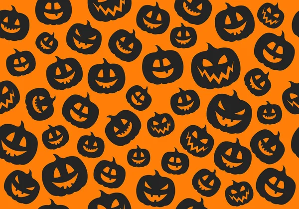 Halloween Seamless Pattern Pumpkins Vector — Stock Vector