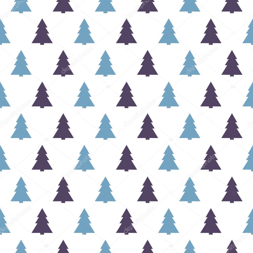 Background with Christmas trees. Vector.