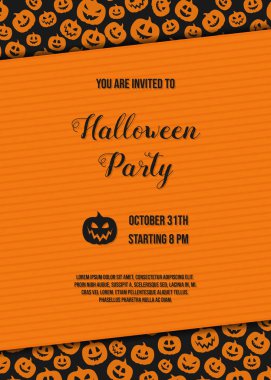 Cadılar Bayramı partisi - davet kavramı. Vektör.