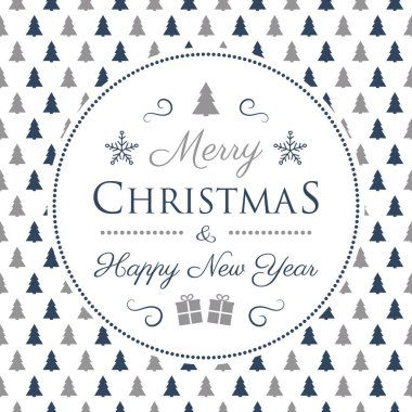 Mevsimlik süsler ile dekoratif Noel kartı. Vektör.