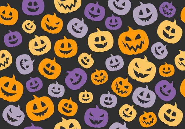 Wrapping Paper Funny Jack Lanterns Vector — Stock Vector