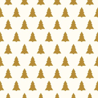 Geleneksel Noel ağaçları ile bir duvar kağıdı tasarımı. Vektör.